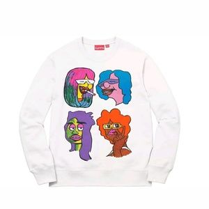 Supreme Gonz Heads Crewneck Sweater - New Lg